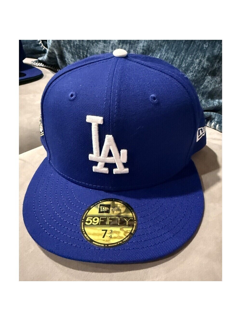 New Era 59FIFTY LA Dodgers 2025 World Series Champions Patch Fitted Hat 7 3/4